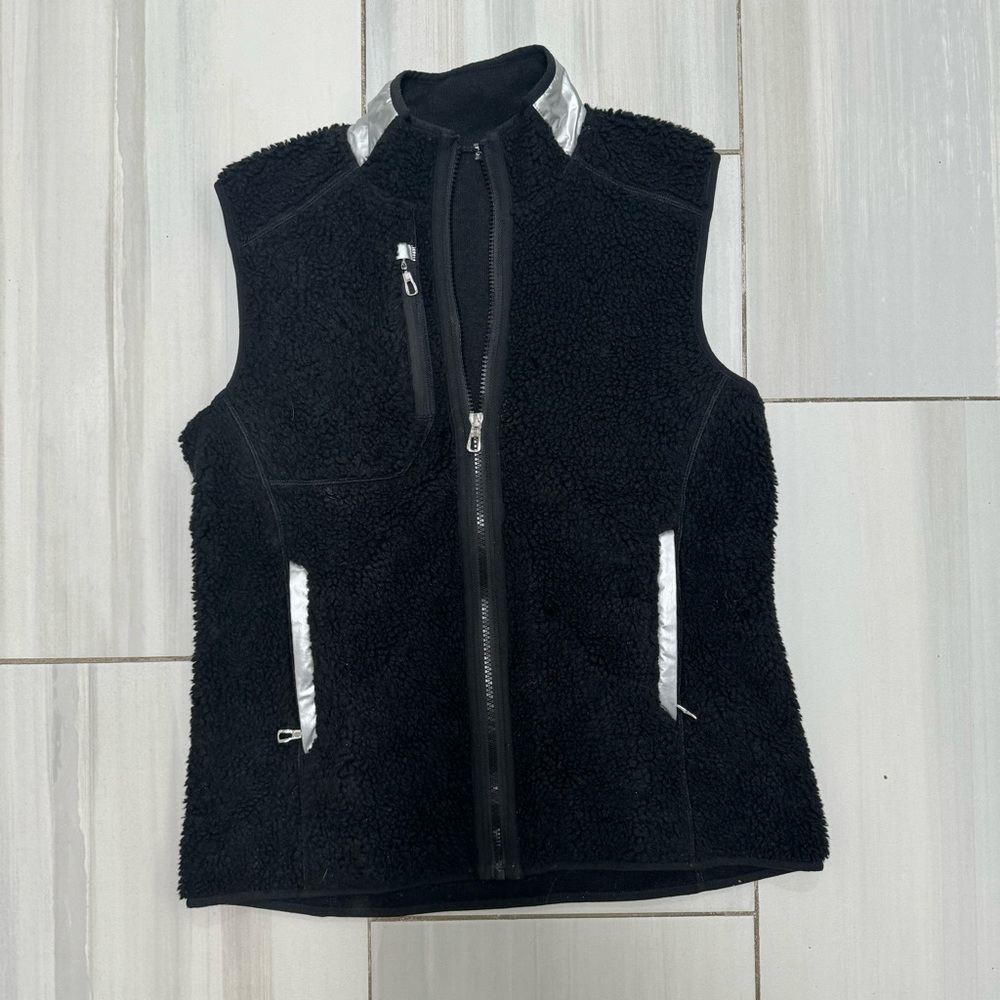 RLX Fleece Vest Black Women’s M Ralph Lauren Relective